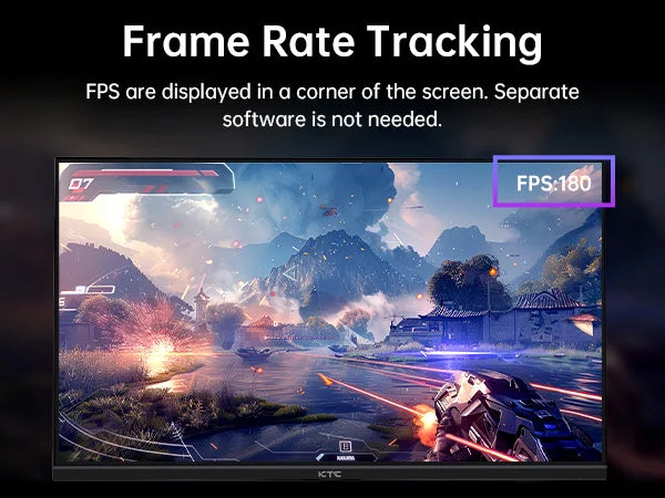 KTC Gaming Monitor 180Hz 1ms Fast IPS 1080p Freesync DP 1.4 HDMI 2.0