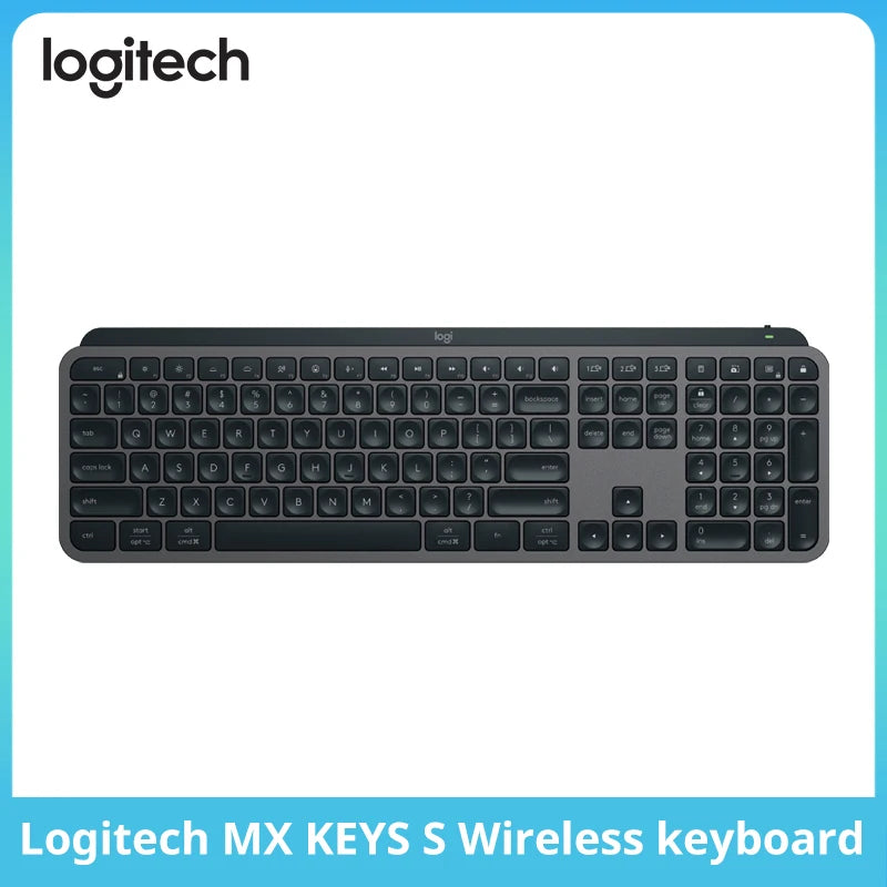 Logitech MX Keys S Wireless Bluetooth Keyboard Multi-Device Connection Backlit