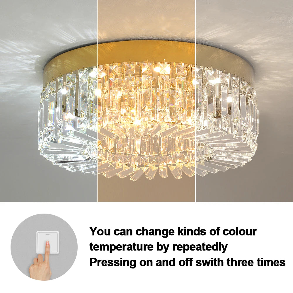 Vetrulus Crystal Ceiling Lamp Modern Chandelier For Living Room