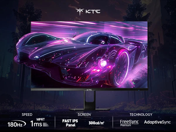 KTC Gaming Monitor 180Hz 1ms Fast IPS 1080p Freesync DP 1.4 HDMI 2.0