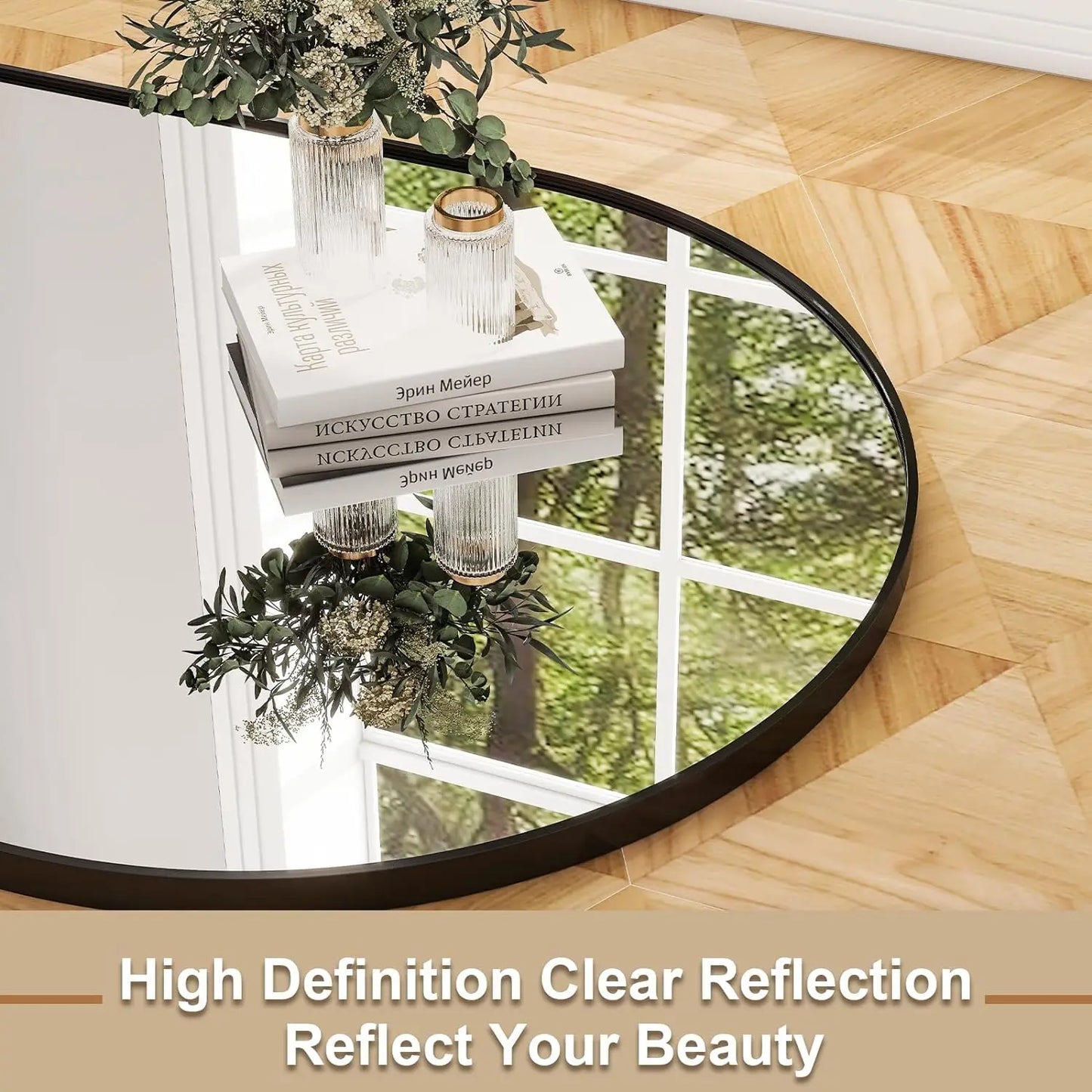 HARRITPURE Full Length Mirror With Aluminum Frame For Living Room