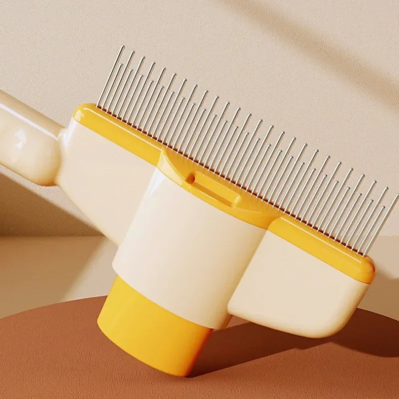 Self Cleaning Dog Comb Pet Hair Remover Massage Grooming Brush