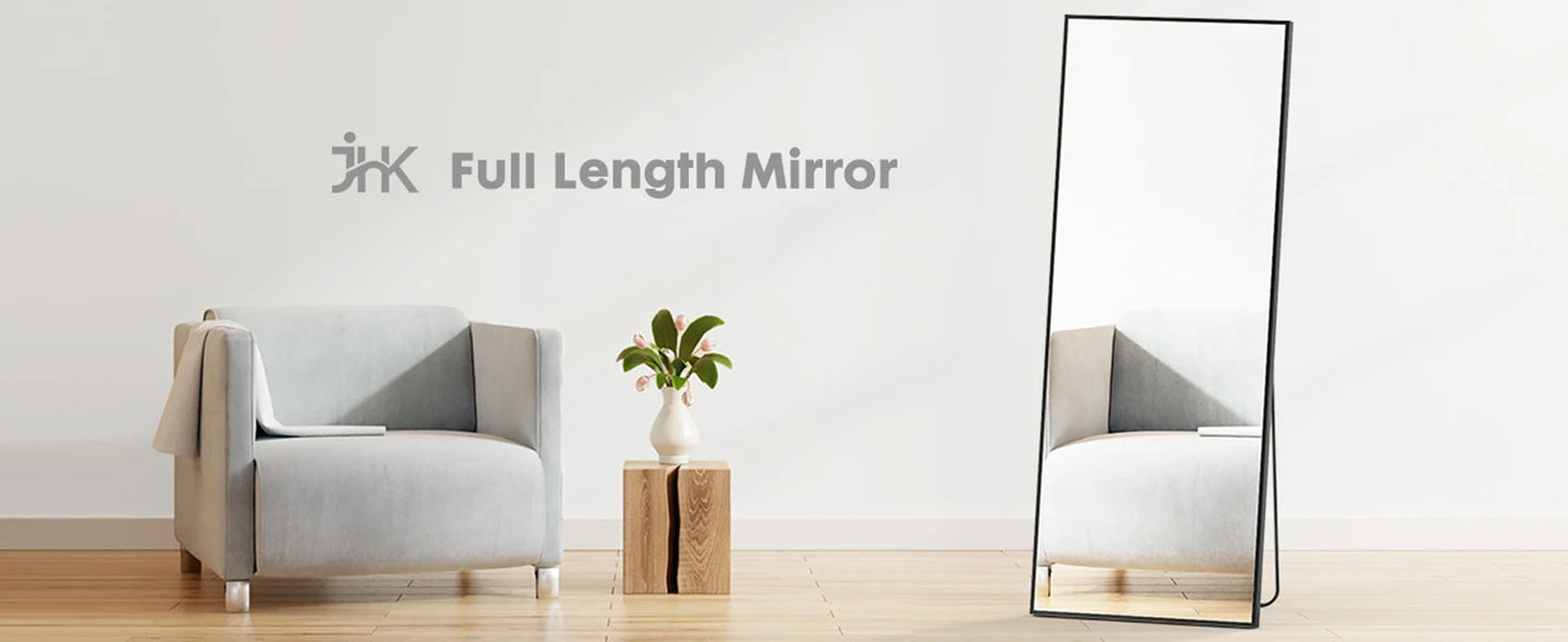 JHK Body Wall Mirror With Aluminum Frame For Living Room
