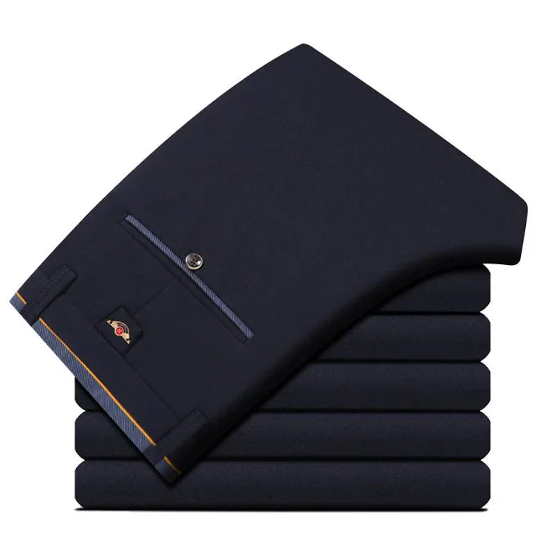 GOZBKF Mens Spring Autumn Business Dress Pants For Office