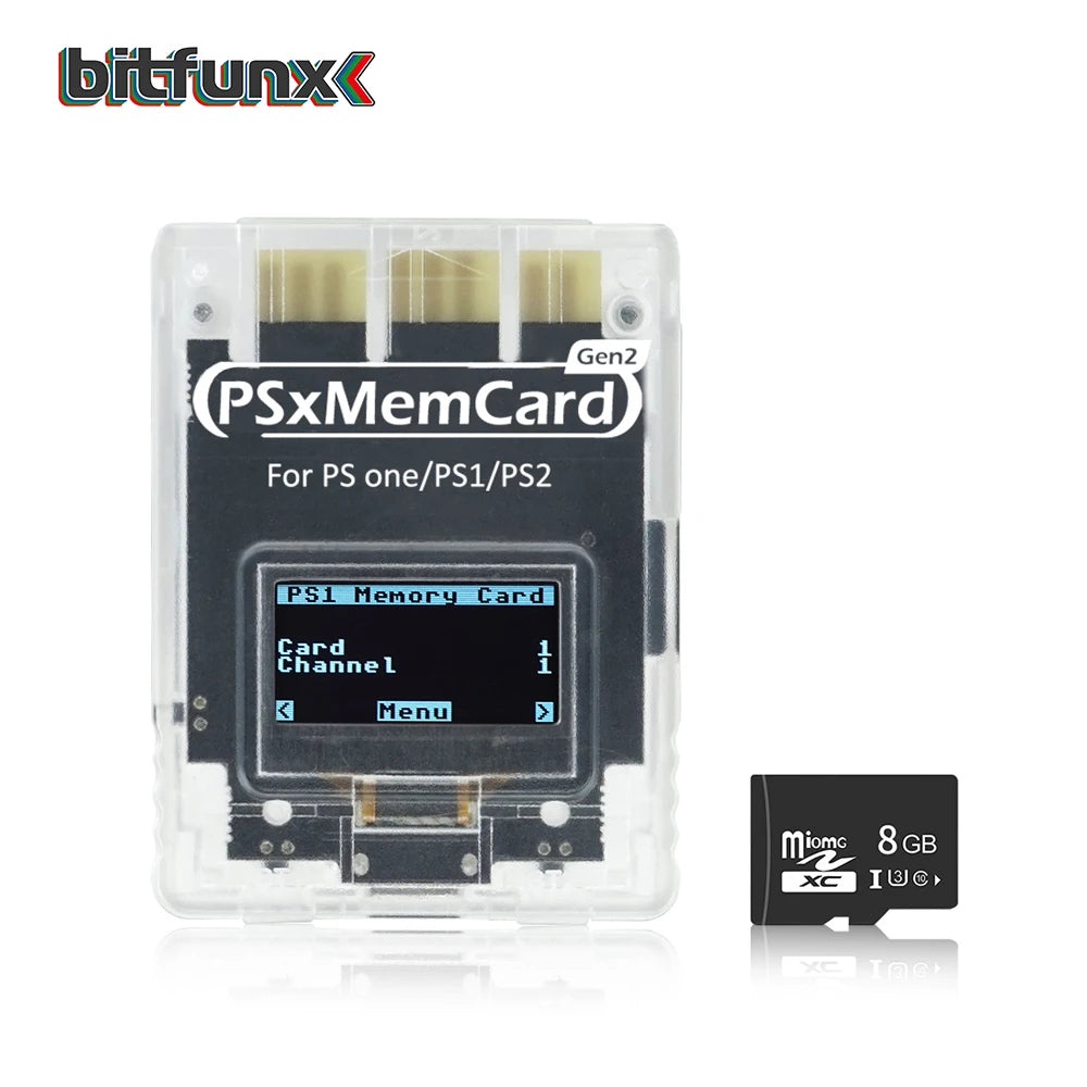 BitFunx PSxMemCard Gen2 SD2PSX With MicroSD Card For PS1 PS2