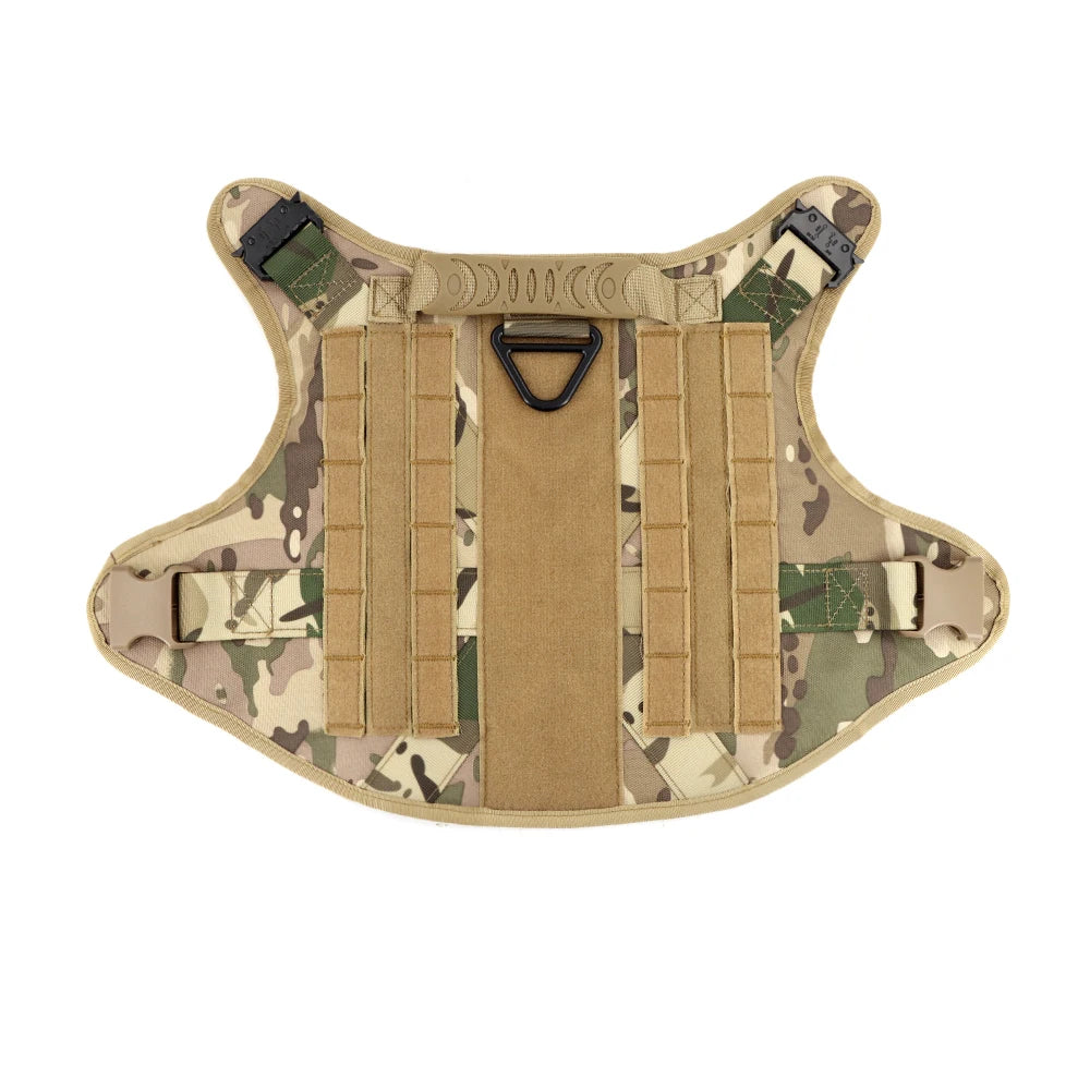 PETRAVEL CN Military Dog Harness Vest Leash Set With Patches