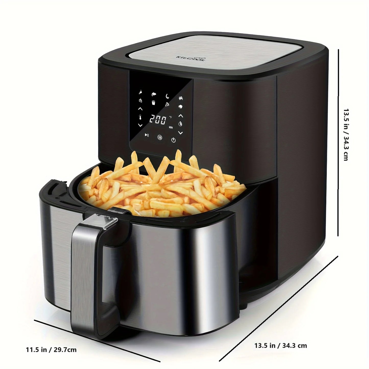 KitCook Air Fryer 1500W With Digital Touch Screen And Presets