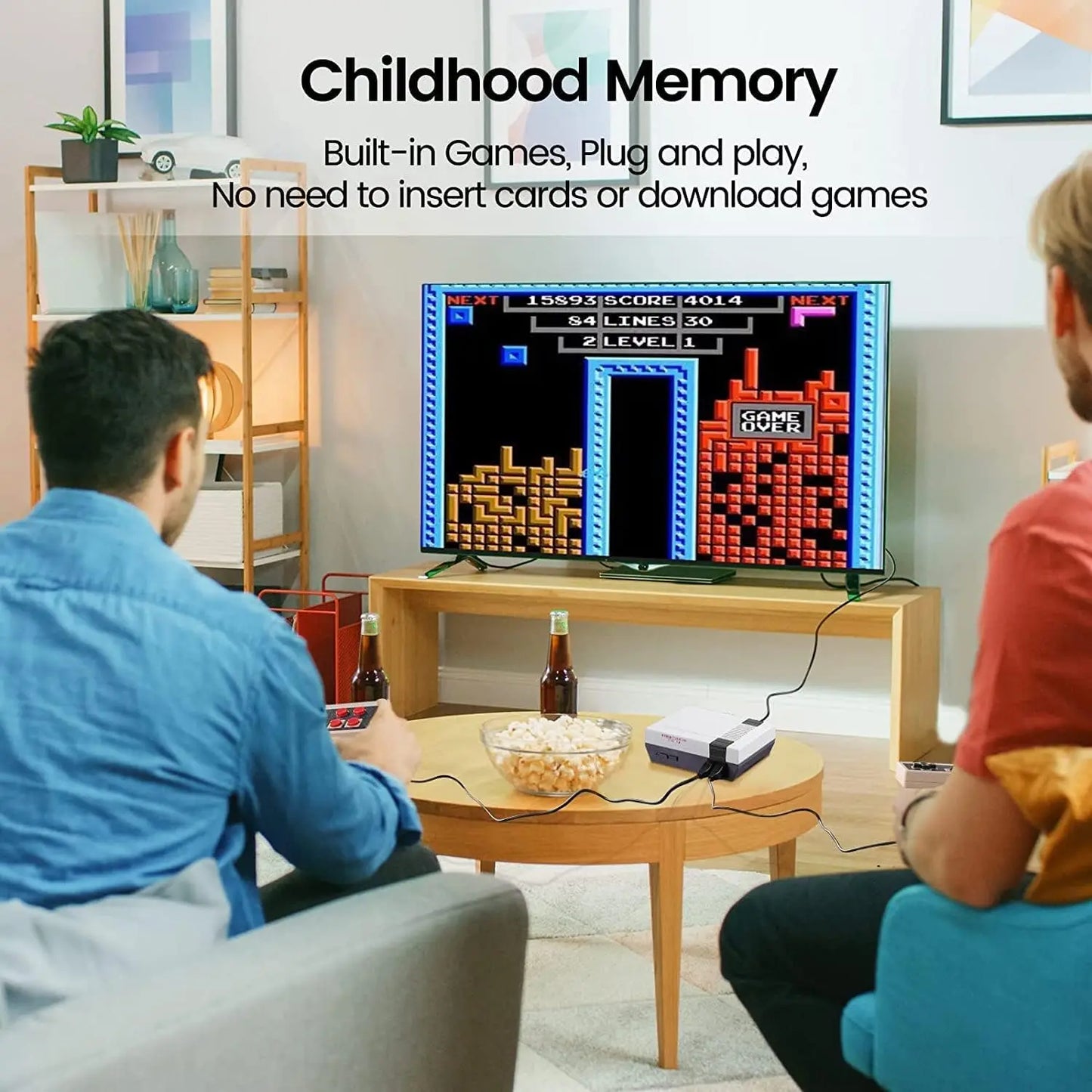 Retro Game Console With 2 Controllers AV Output And 620 Built In Games