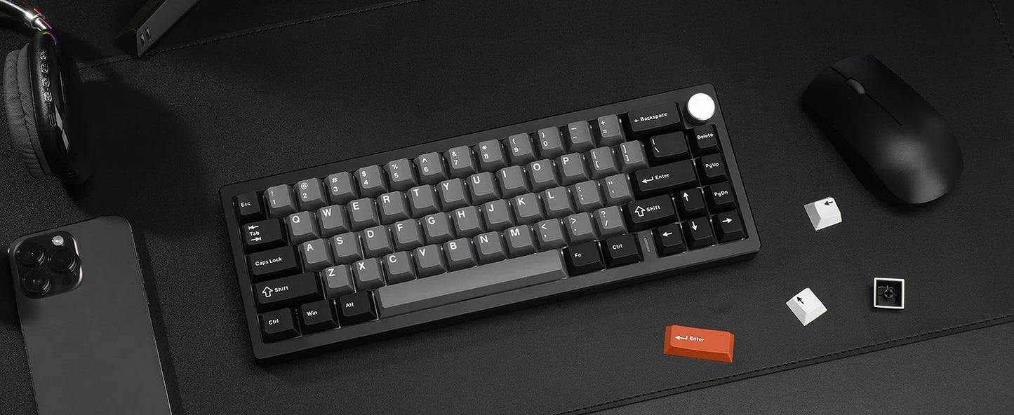 YUNZII AL68 Wireless Mechanical Keyboard With Knob QMK VIA