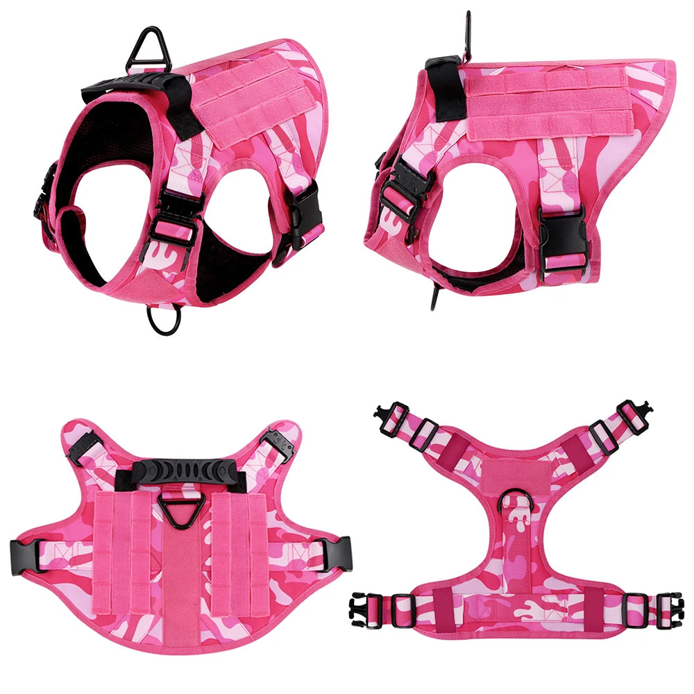 PETRAVEL Dog Harness Tactical Vest Adjustable Padded Nylon