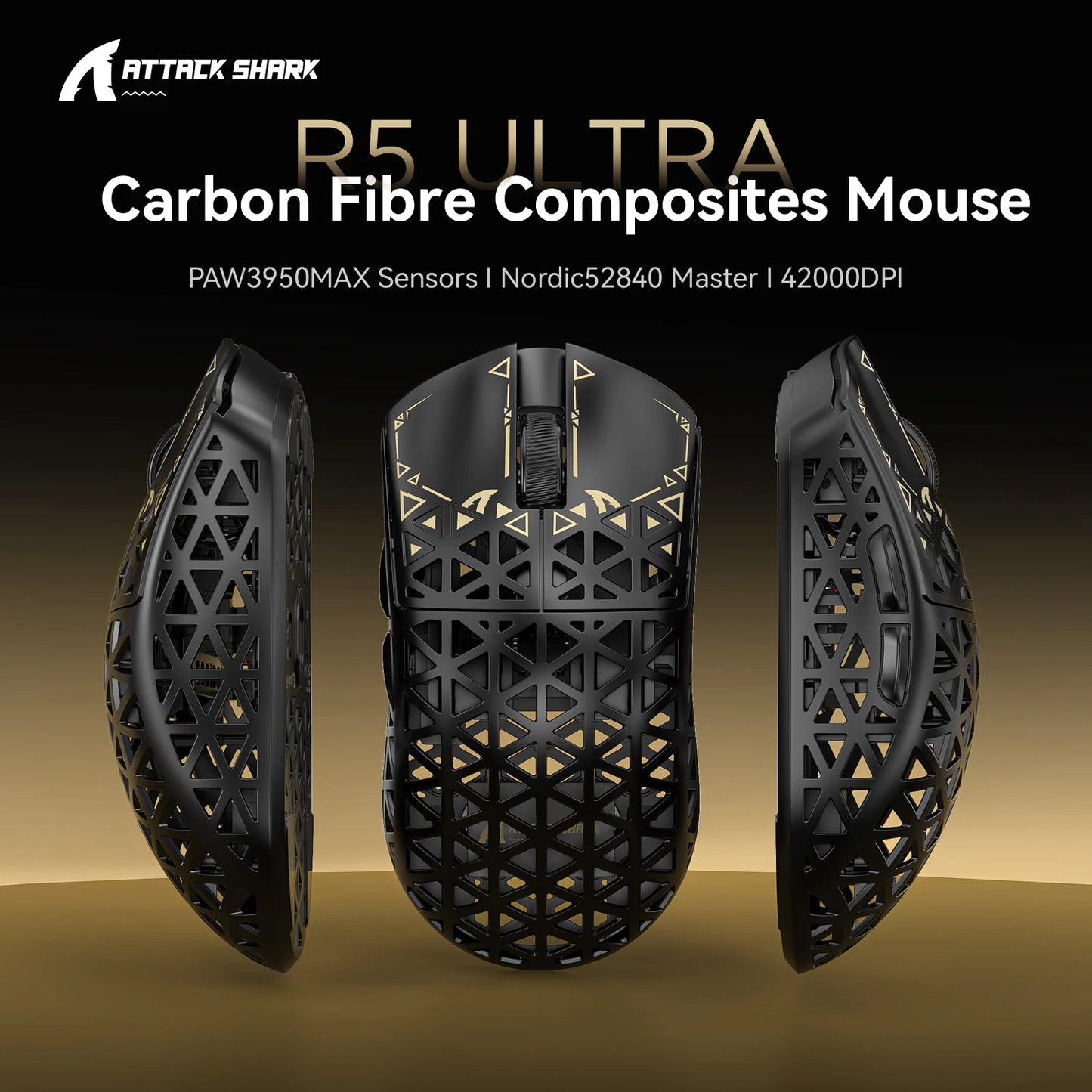Attack Shark R5 Ultra Wireless Gaming Mouse PAW3950MAX Sensor