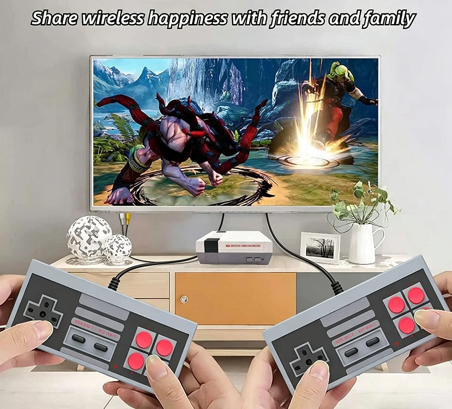 Retro Game Console With 2 Controllers AV Output And 620 Built In Games