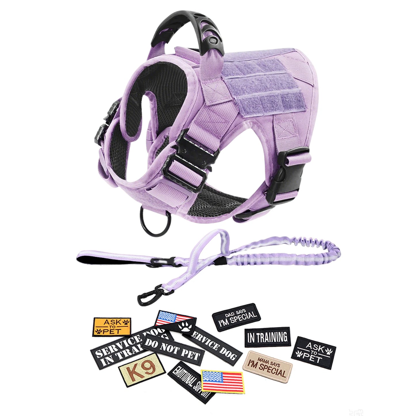 PETRAVEL Dog Harness Tactical Vest Adjustable Padded Nylon