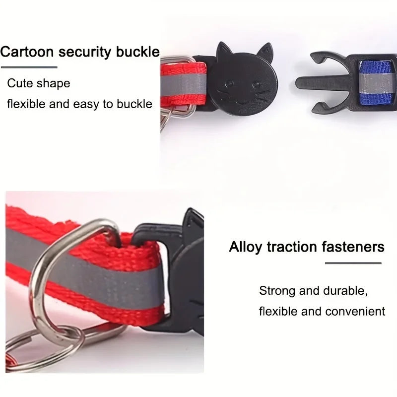 WOOFSKY Reflective Breakaway Cat Collars Set With Bells