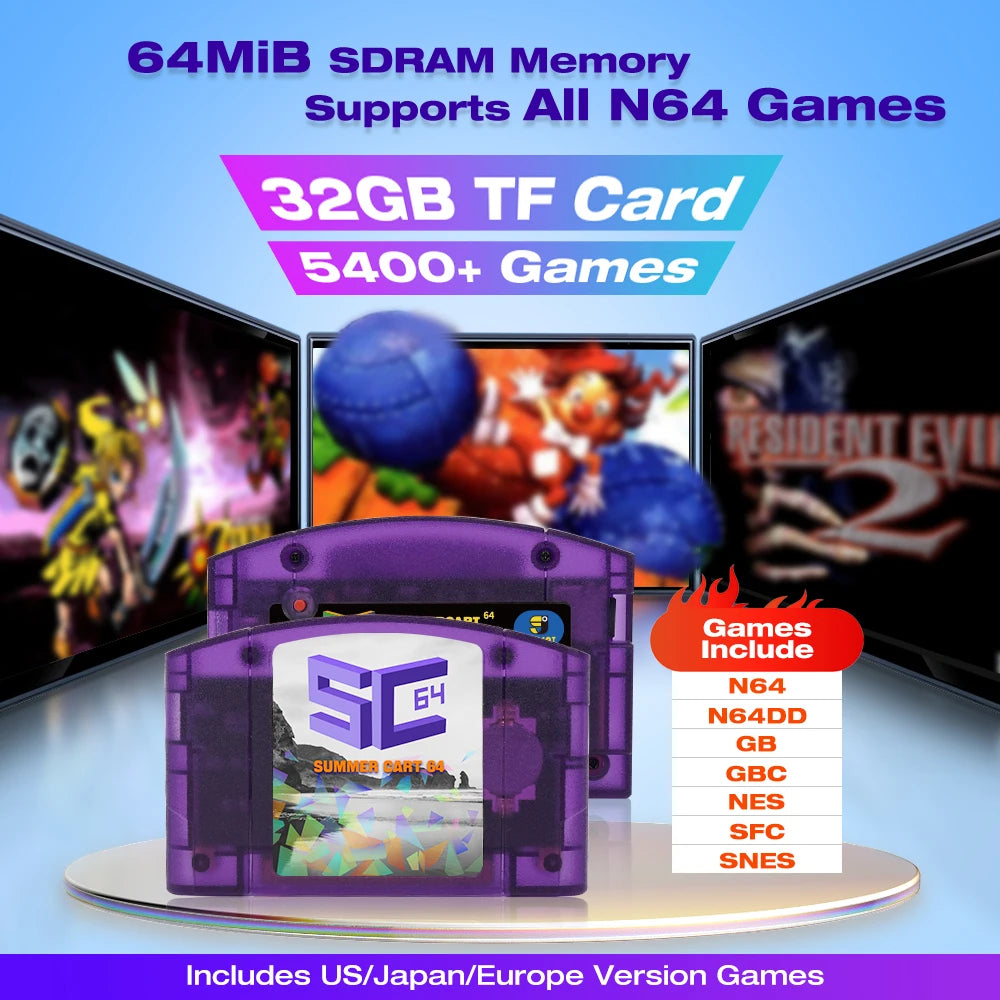 EPICJOY SC64 Open Source N64 Emulator Card