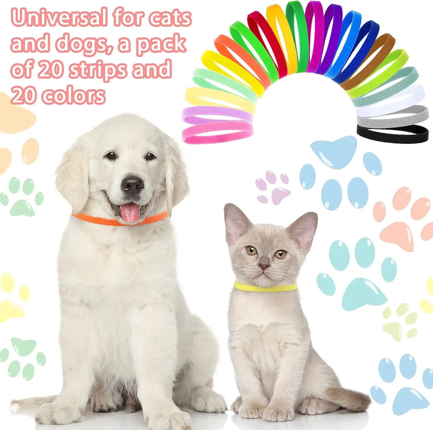 Puppy Whelping Collars Double Sided Adjustable ID Bands