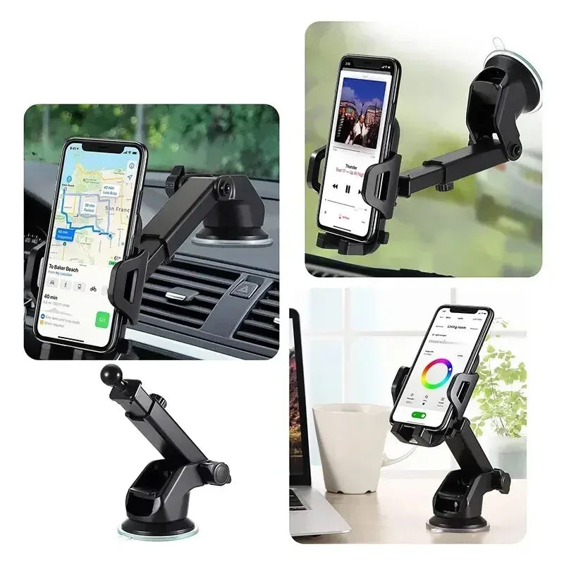 Universal 360 Degree Car Phone Holder With Strong Suction Cup