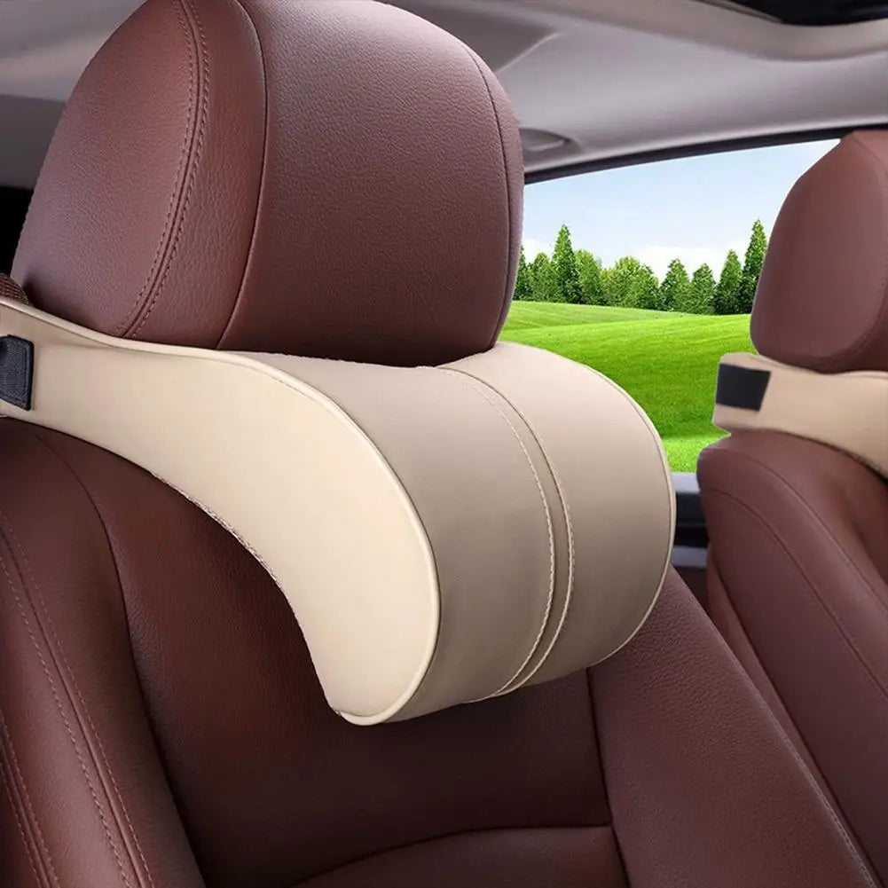 Adjustable Breathable Car Headrest Cushion Memory Cotton Neck Pillow