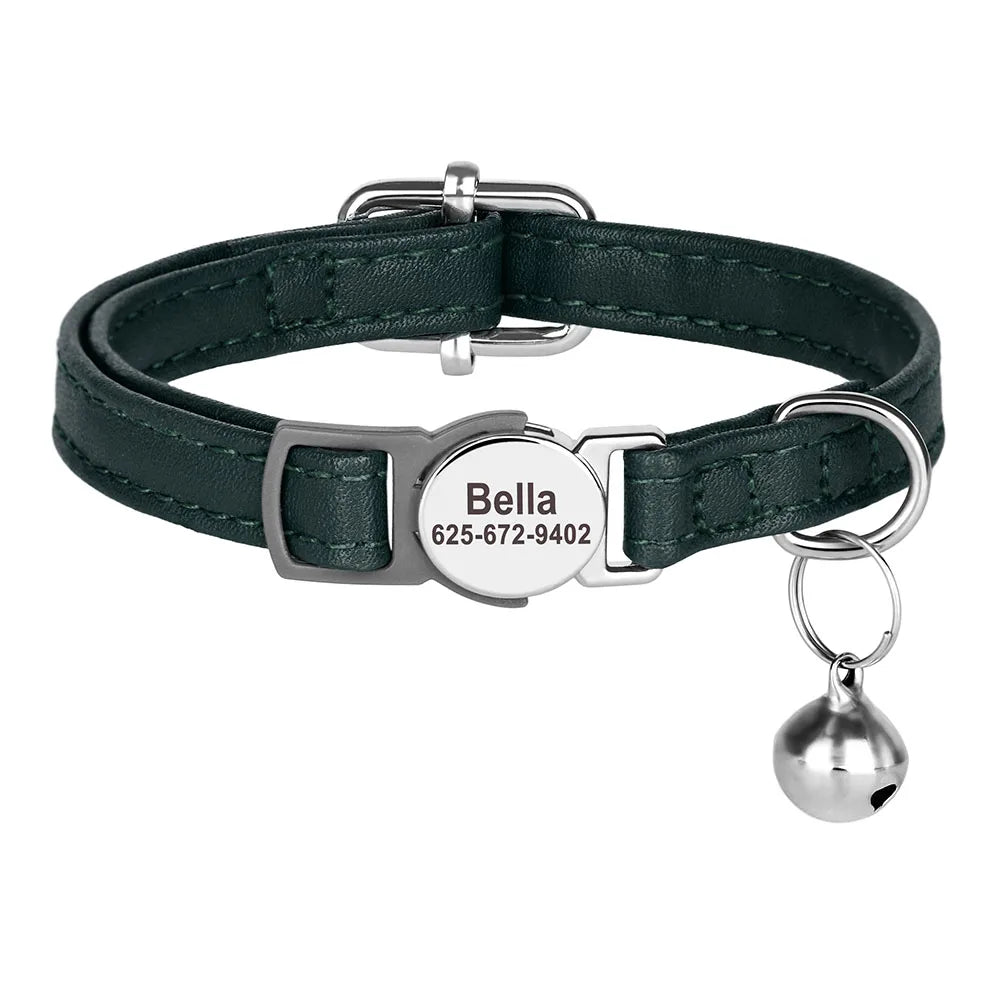 Personalized Cat And Small Dog Adjustable Collar With Engraved Name