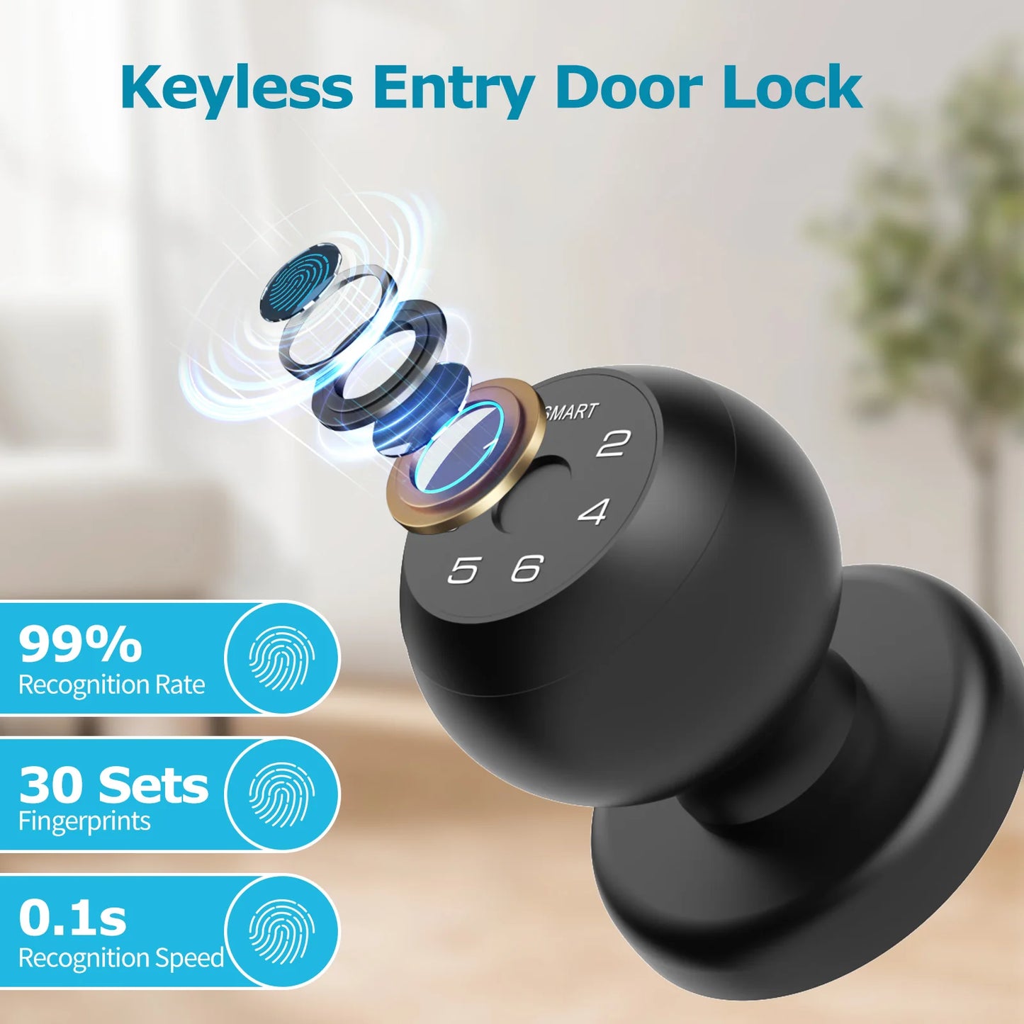 Viladepot Smart Lock With Fingerprint Passcode And App Control