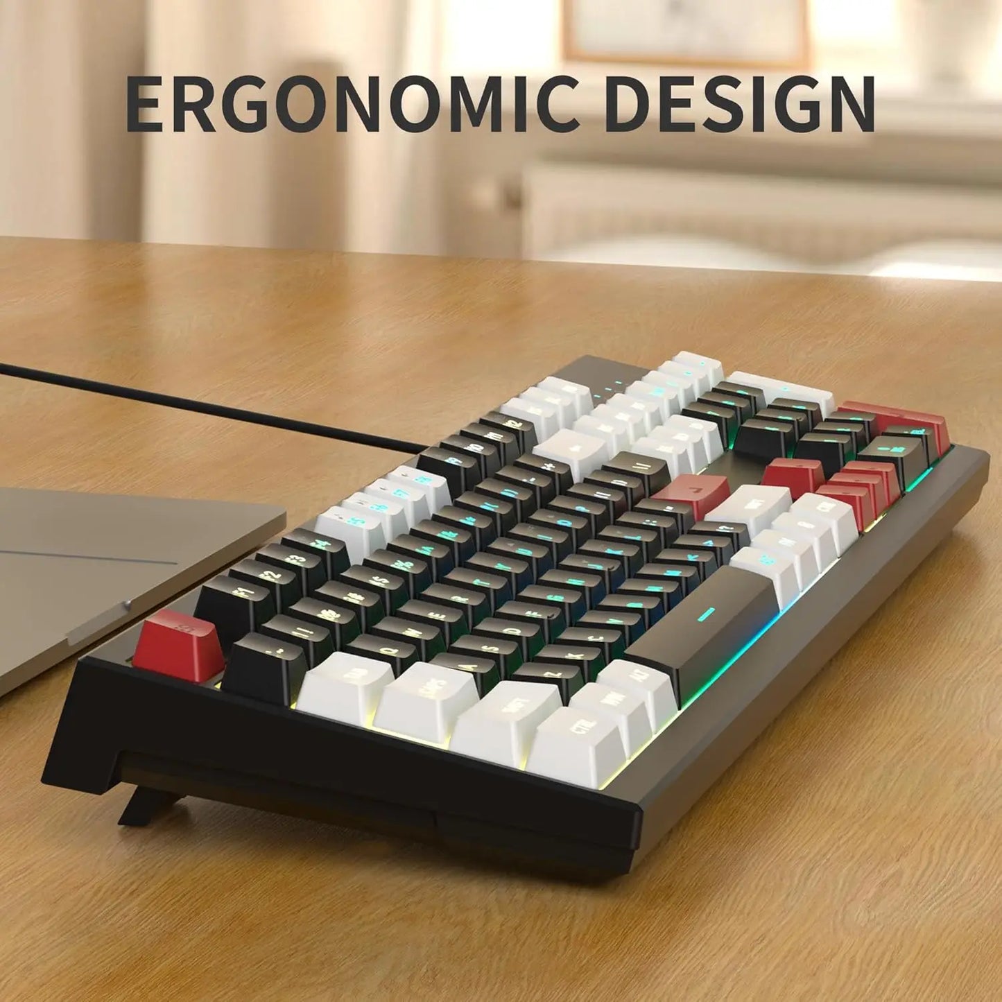 MageGee K2 Classic Keyboard Wired RGB Backlit 104 Keys