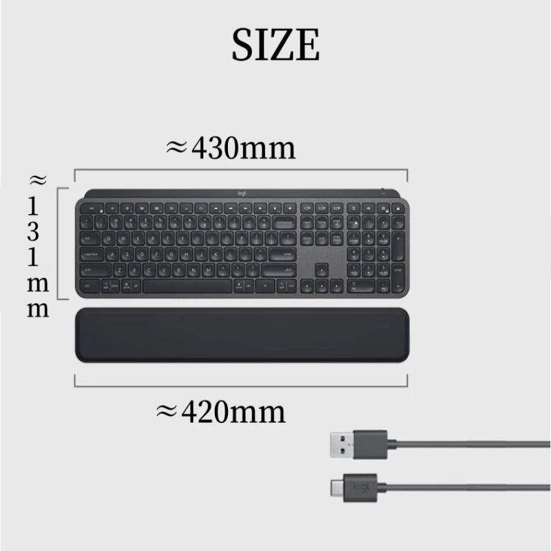 Logitech MX Keys S Wireless Bluetooth Keyboard Multi-Device Connection Backlit