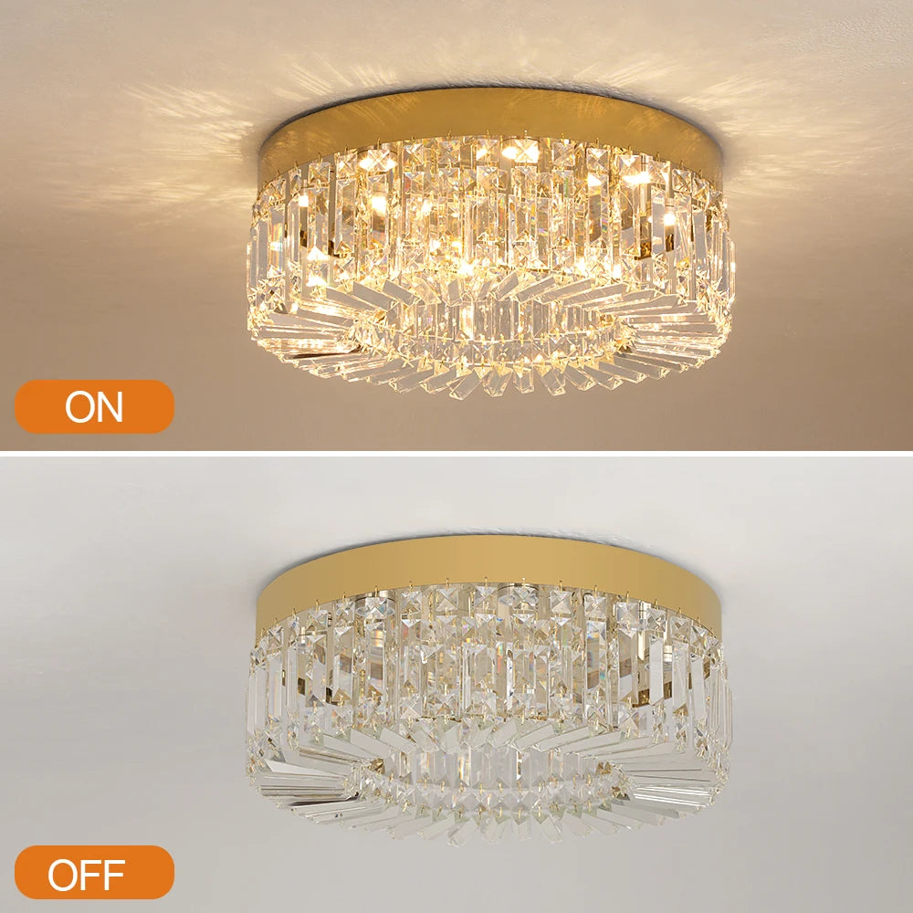 Vetrulus Crystal Ceiling Lamp Modern Chandelier For Living Room