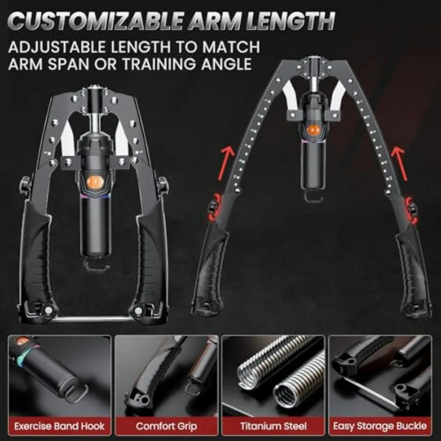 Arm Trainer 3 In 1 Hydraulic Chest Workout Equipment With Ab Roller