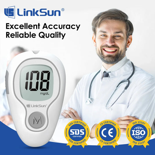 Linksun Blood Glucose Meter G4253 Glucometer Diabetes Tester Kit