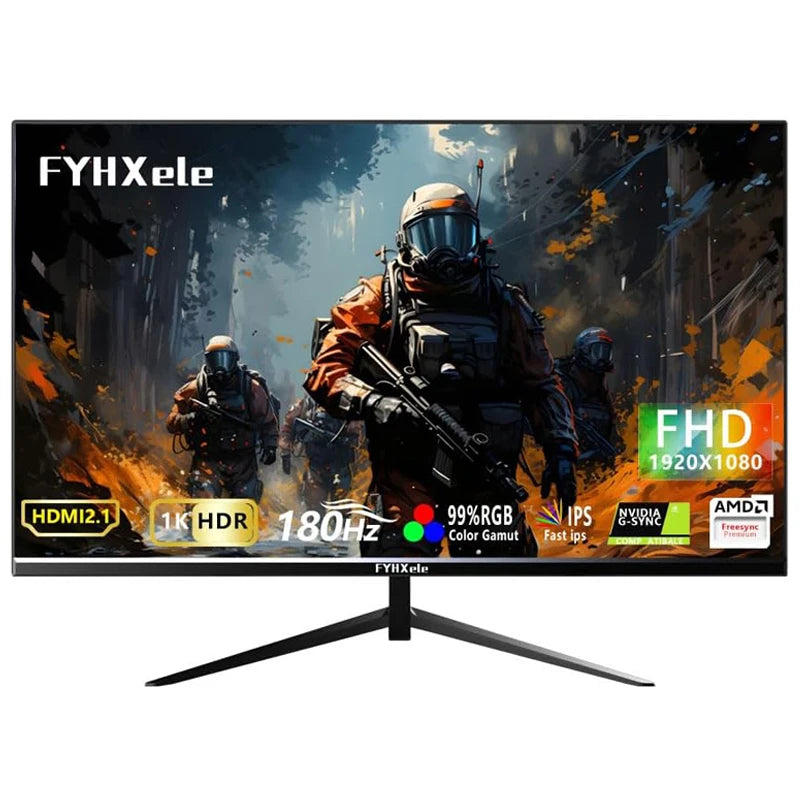 FYHXele 180Hz Gaming Monitor 1ms Response Time HDR G Sync