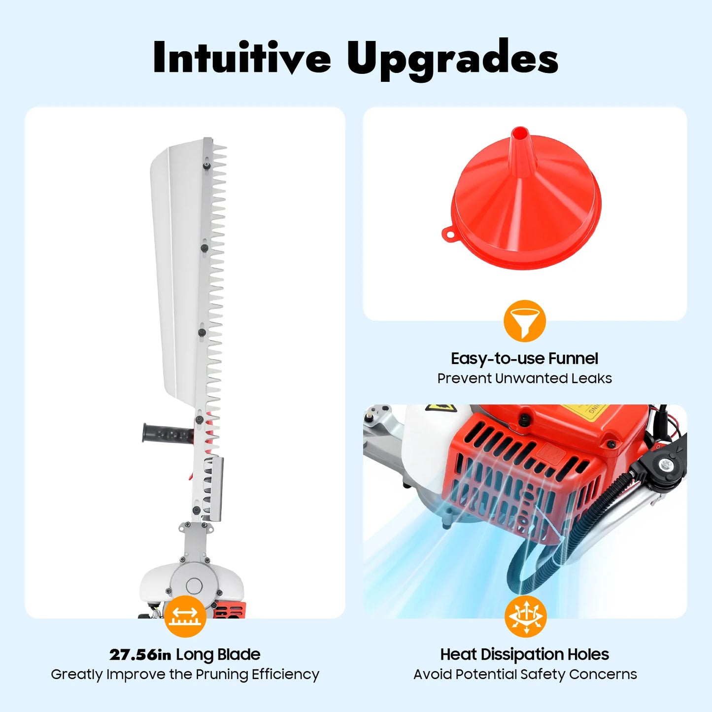 Bymaocar Gas Hedge Trimmer With Single Edge Blade Pro