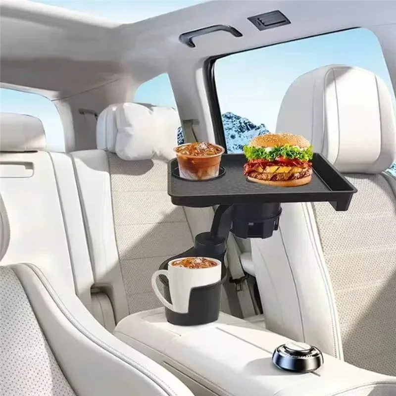 Universal Car Cup Holder Tray 360 Degree Rotating Organizer