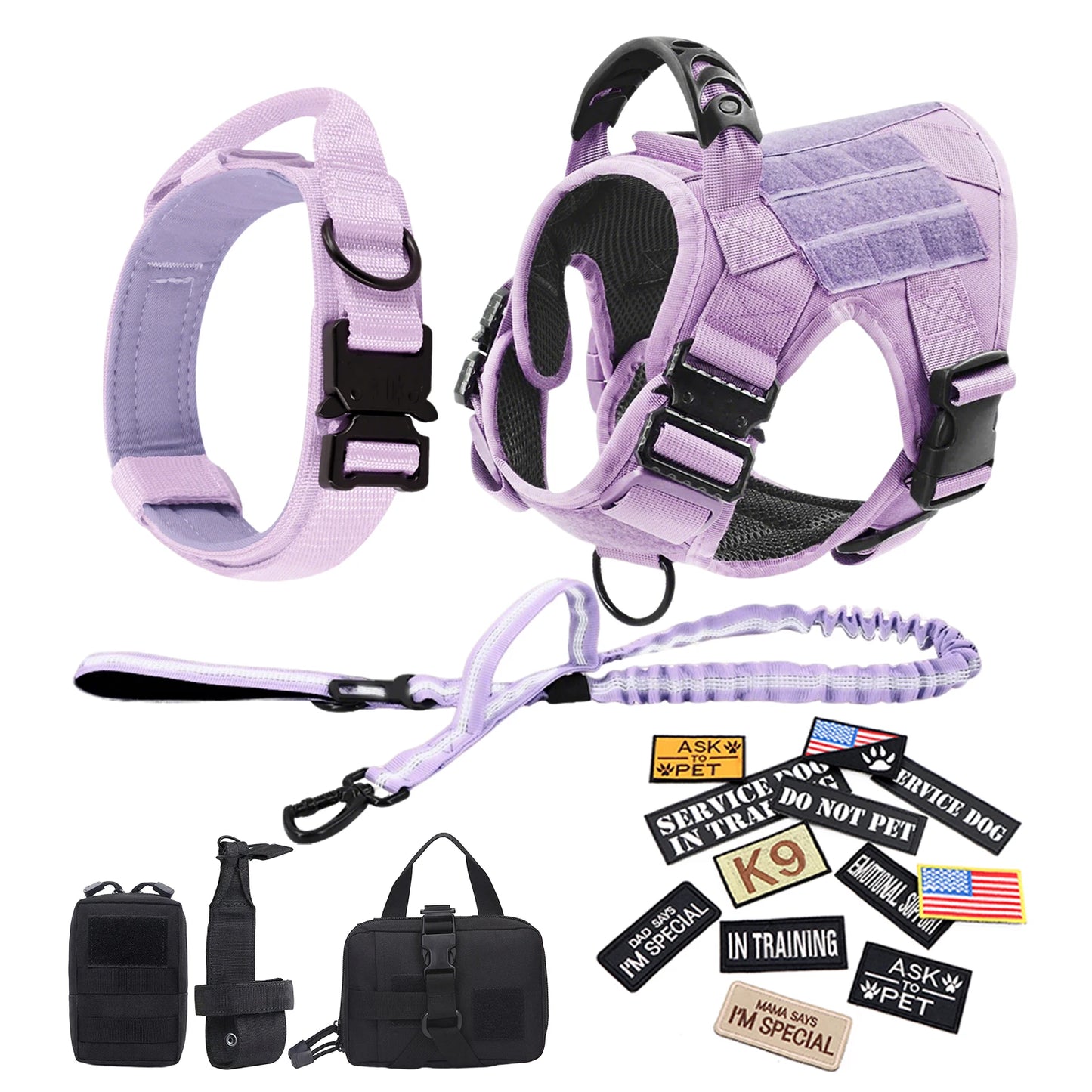 PETRAVEL Dog Harness Tactical Vest Adjustable Padded Nylon