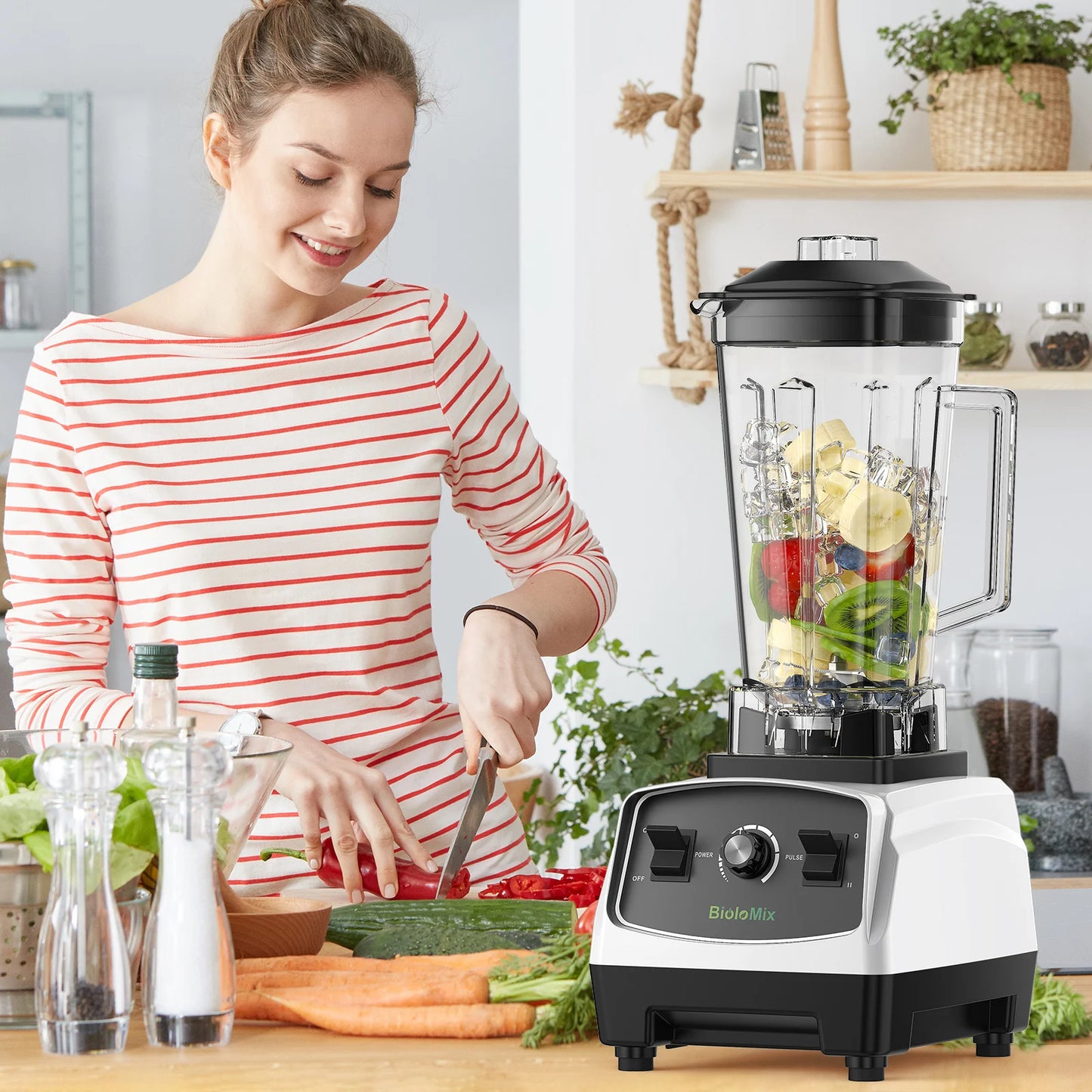 Biolomix BPA Free 3HP Blender Juicer All in One Kitchen