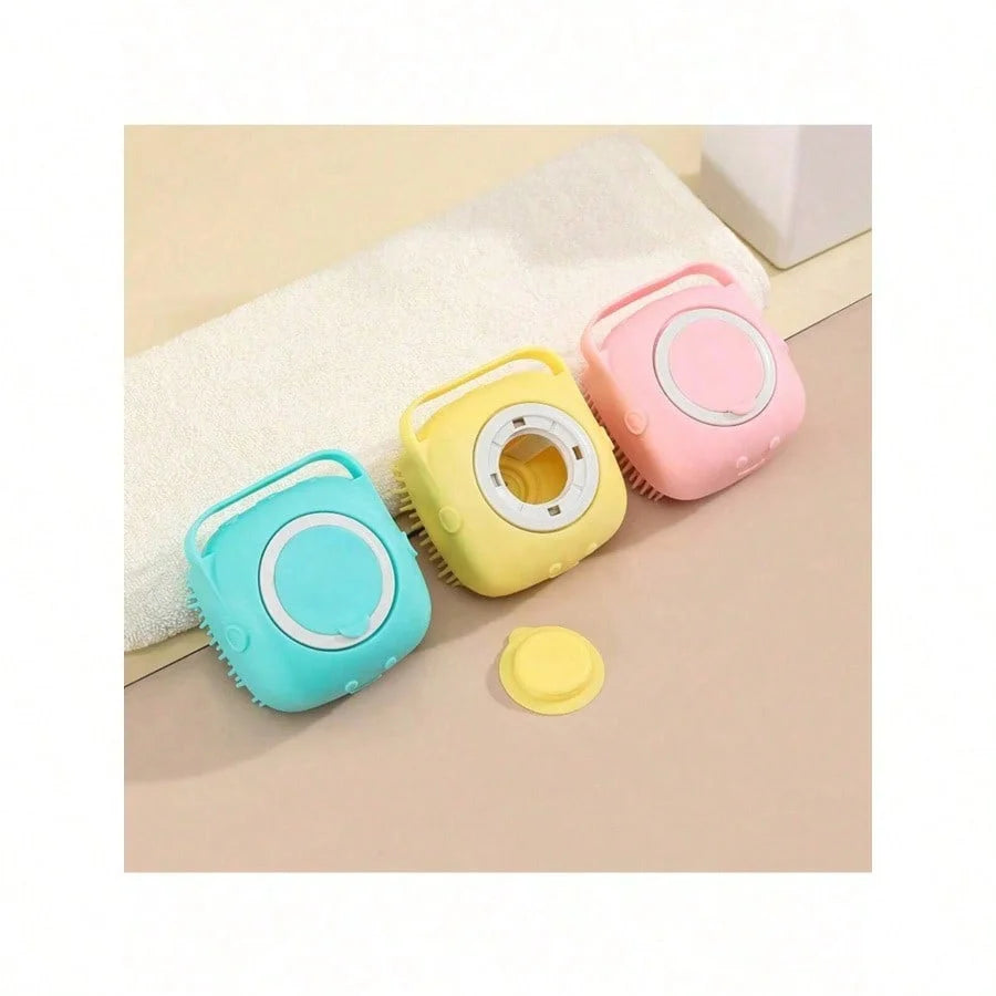Pet Shampoo Brush for Dogs and Cats with Silicone Dispenser
