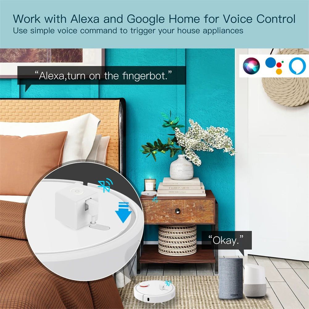 MOES Tuya Fingerbot Switch Button Pusher With Alexa Voice Control
