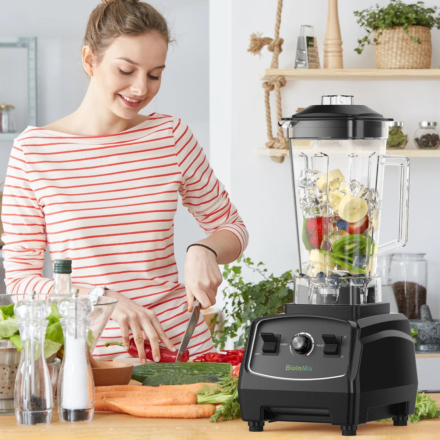 Biolomix BPA Free 3HP Blender Juicer All in One Kitchen