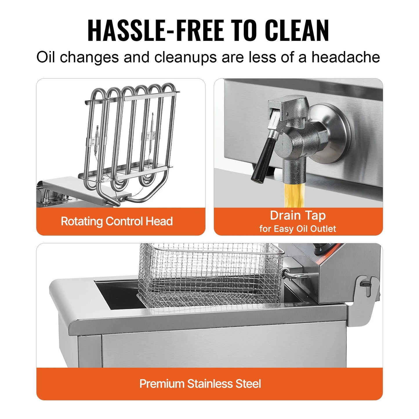 SucceBuy Dual Tank Electric Deep Fryer For Commercial Countertop