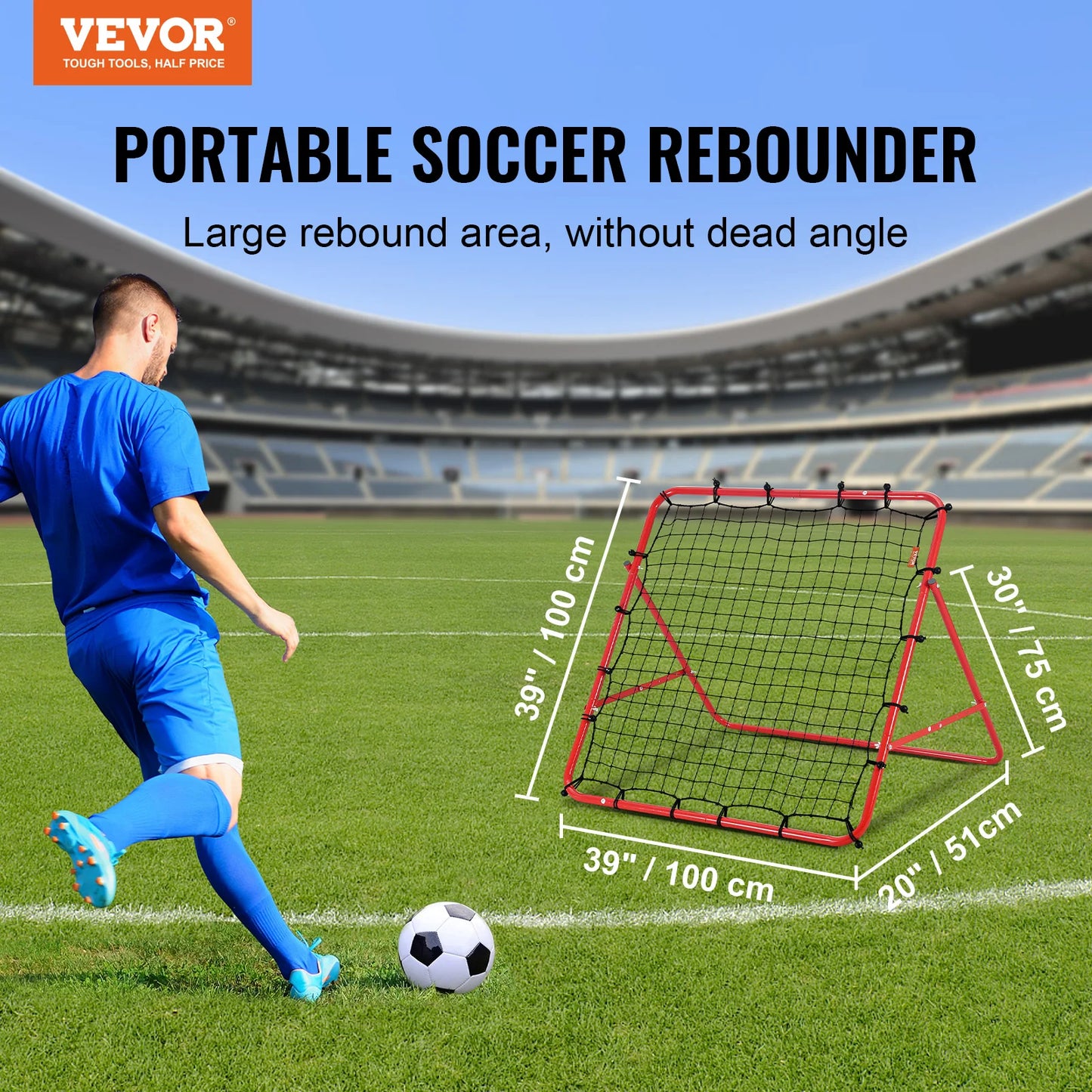 VEVOR Soccer Rebounder Net Portable Training Equipment