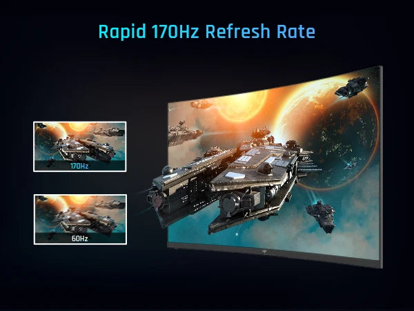 KTC Curved Gaming Monitor 180Hz 2K QHD HDR10 FreeSync GSync