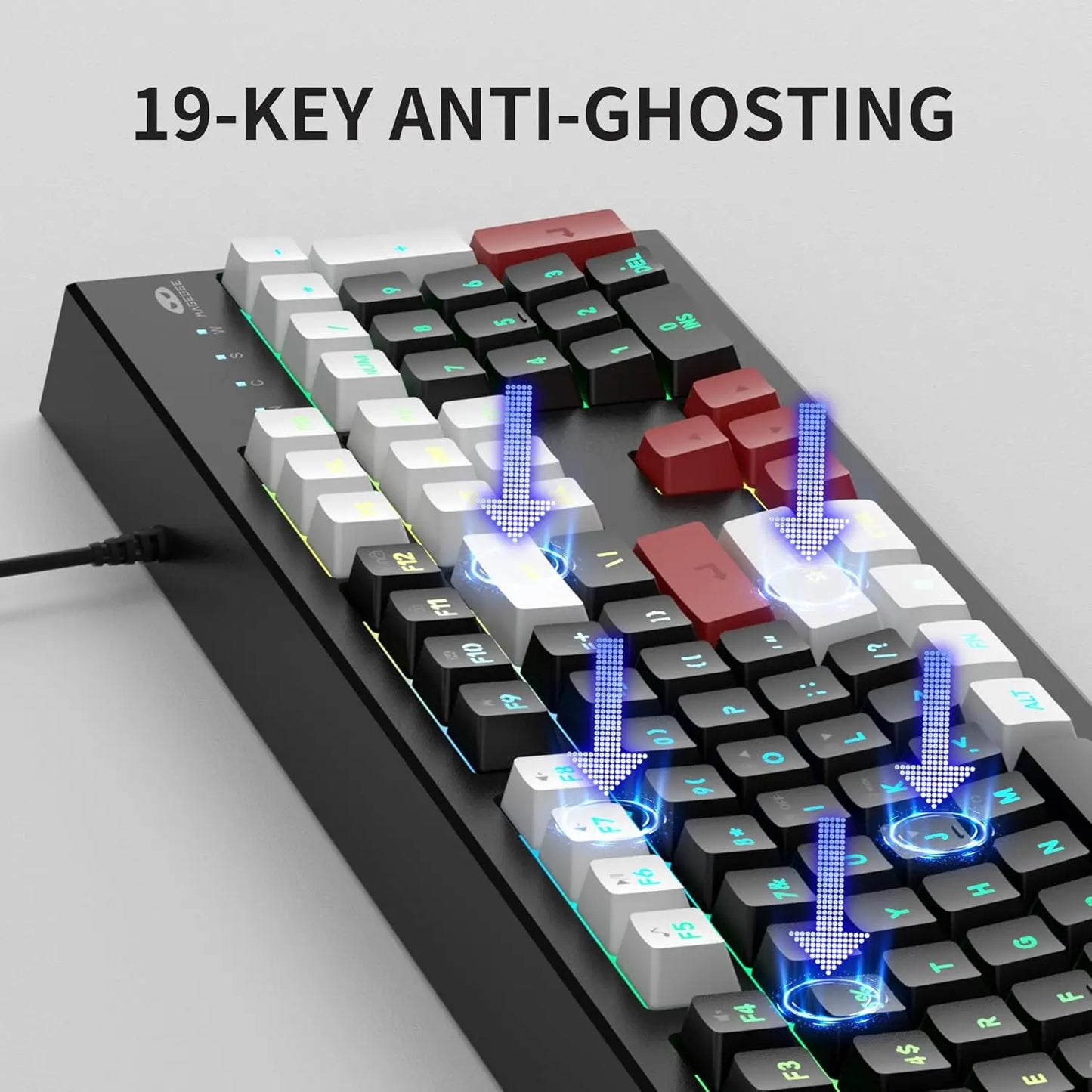 MageGee K2 Classic Wired RGB Keyboard Waterproof Ergonomic
