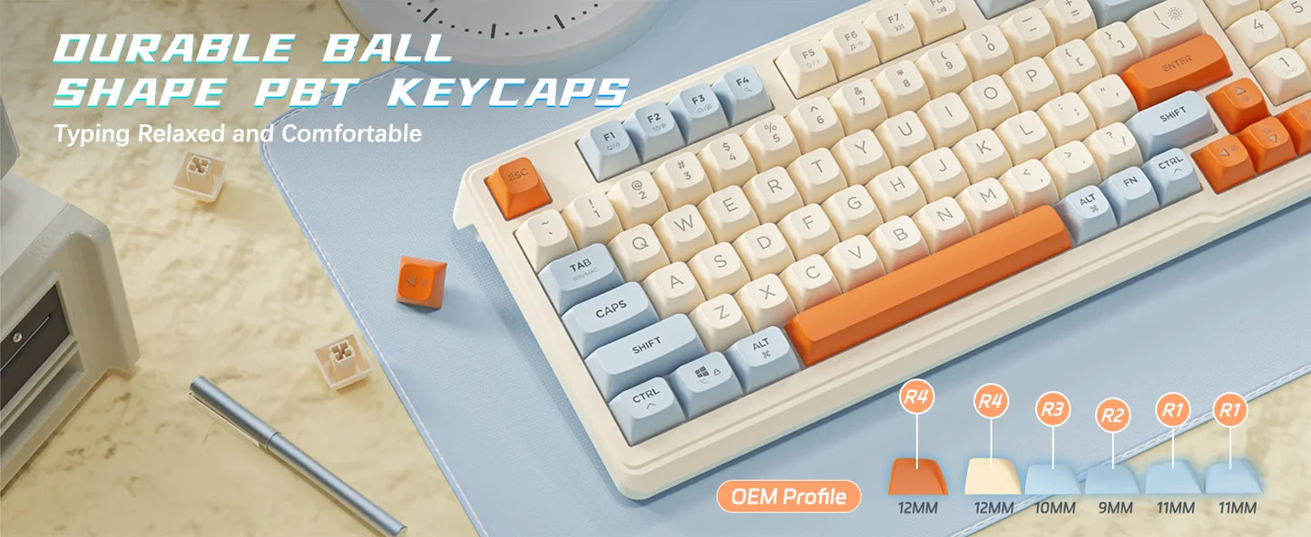 Attack Shark Wireless Gaming Keyboard with Display Screen and Knob