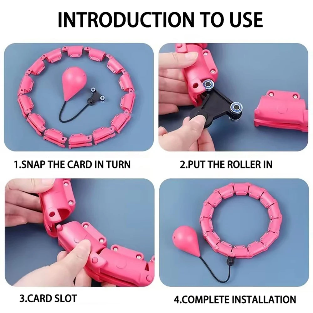 Weighted Fitness Circle Hoops For Adults Adjustable With Detachable Knots