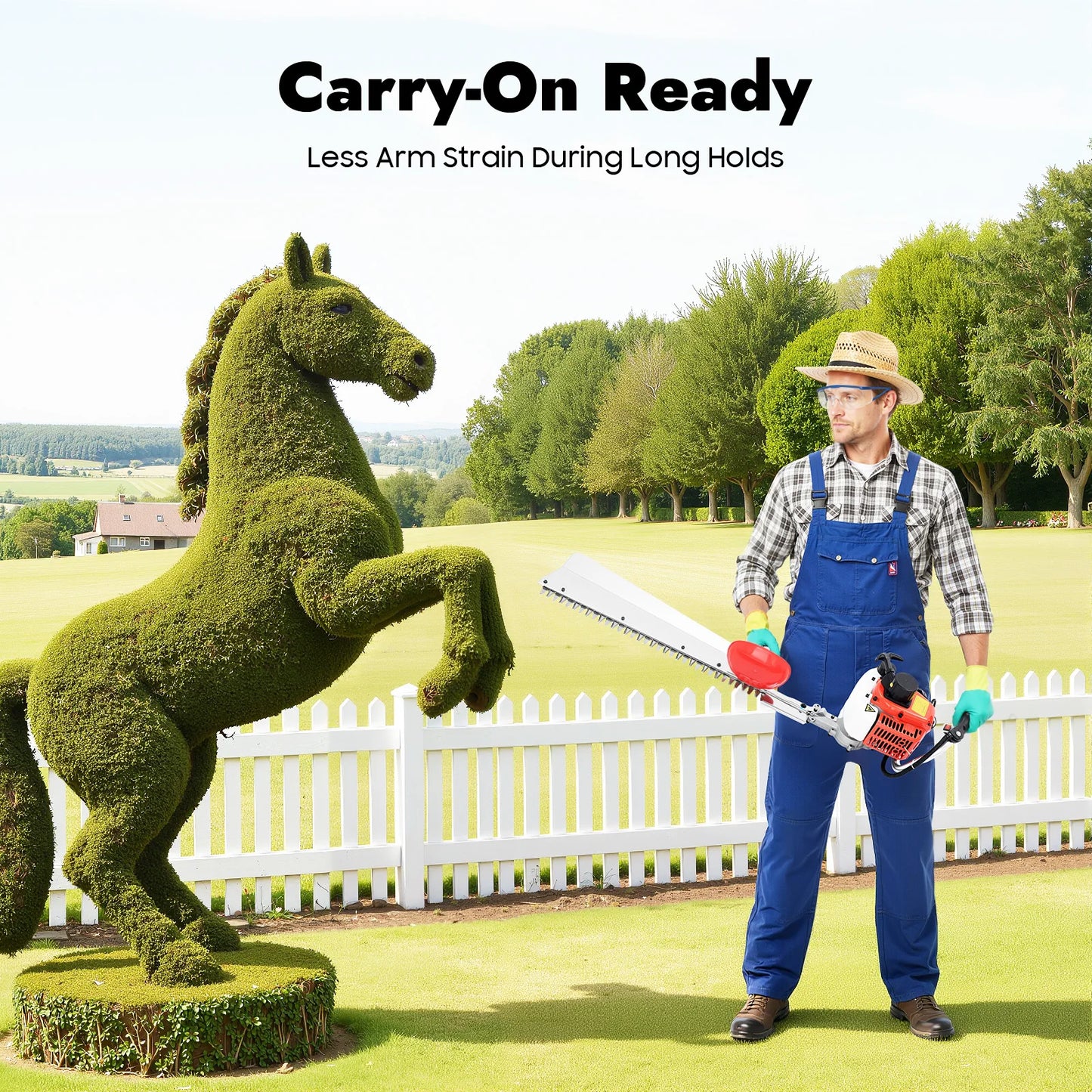 Bymaocar Gas Hedge Trimmer With Single Edge Blade Pro