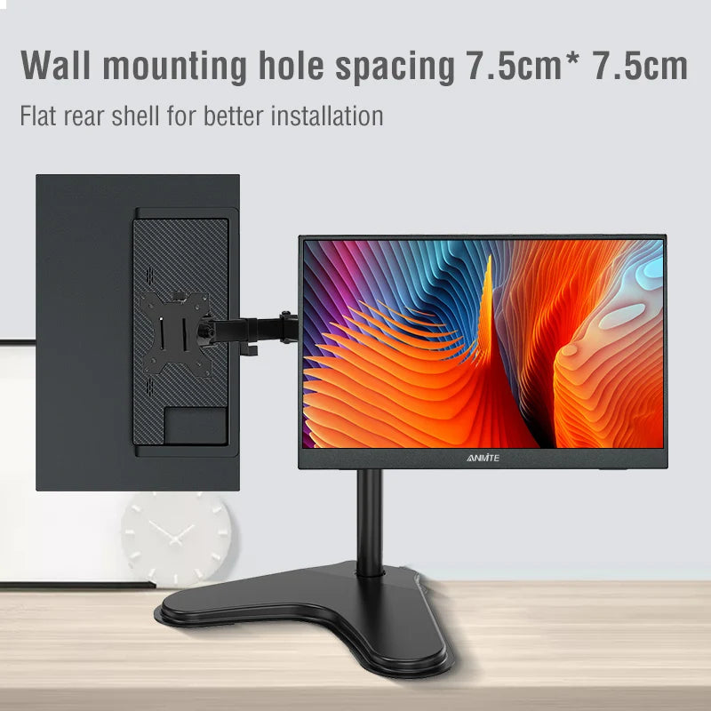 Anmite Portable Touch Monitor 1080P HDR IPS USB-C HDMI