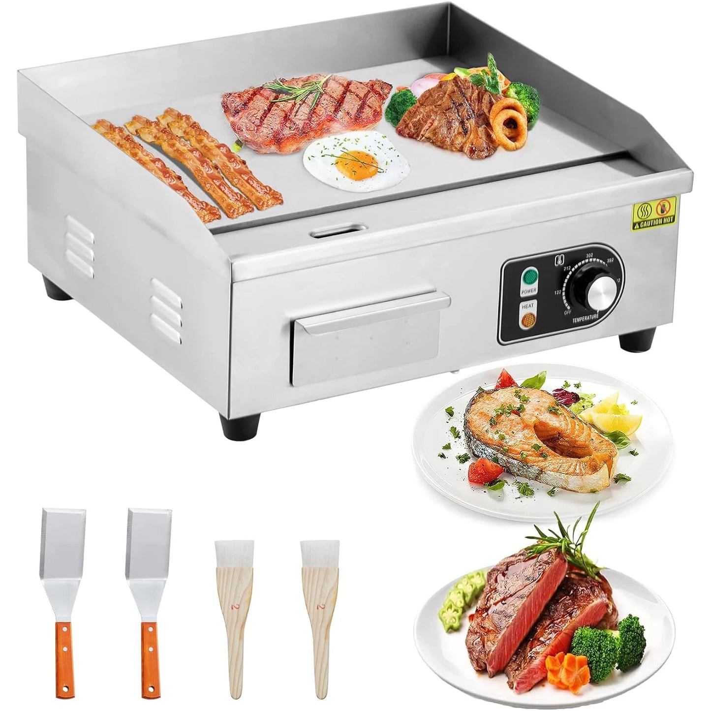 Acekool Electric Grill 3000W Countertop Teppanyaki Plate 110V