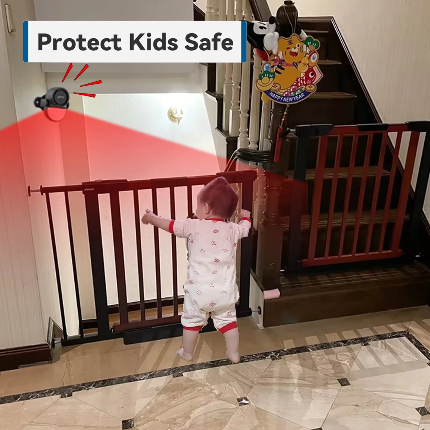 CPVan Wireless 433MHz Infrared Motion Detector Alarm with Remote