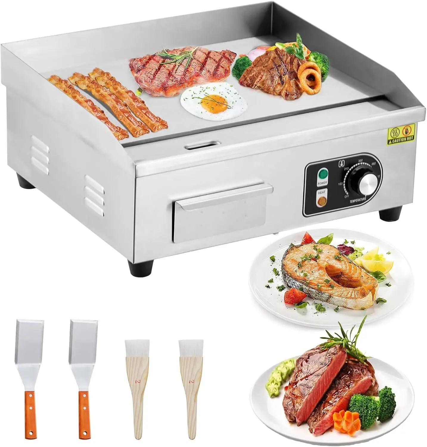 Acekool Electric Grill 3000W Countertop Teppanyaki Plate 110V