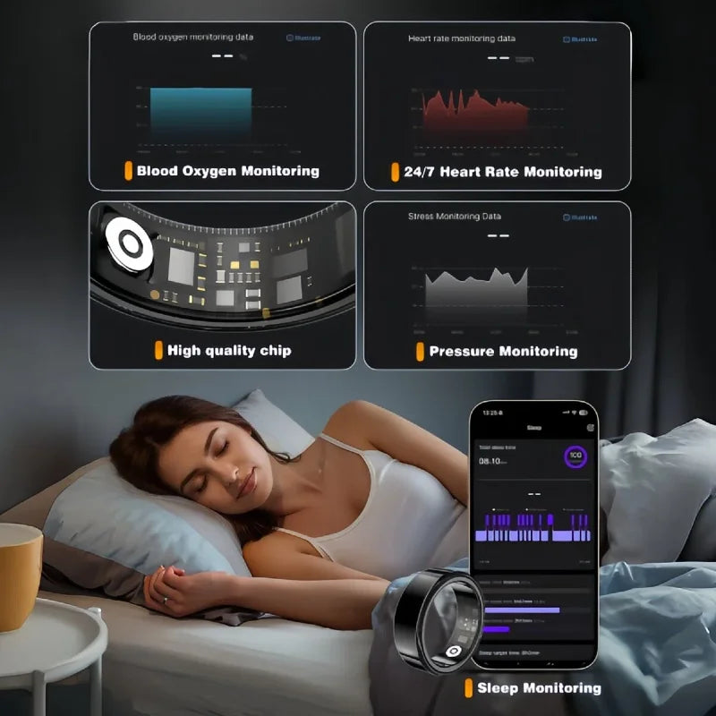 Casatelier Wearable Smart Ring With SpO2 Heart Rate Sleep Tracking