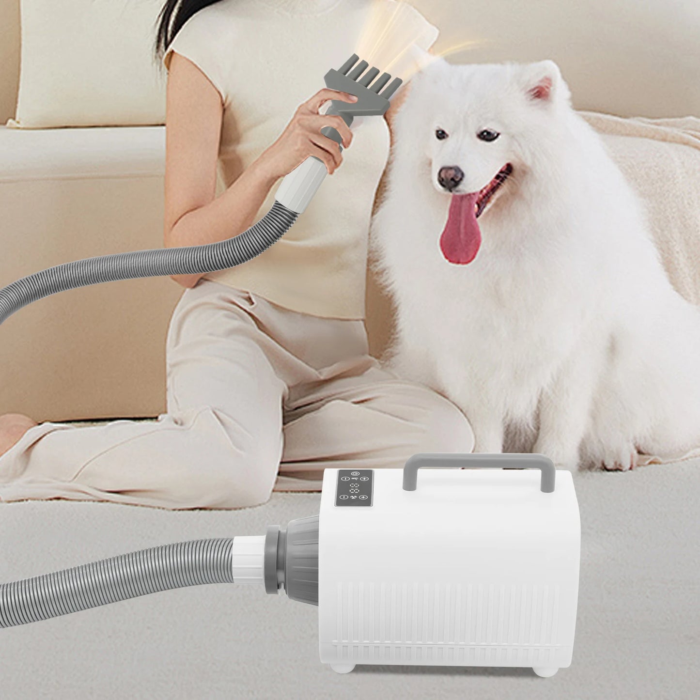 Nine Speeds Pet Dog Hair Dryer With Adjustable Temperature